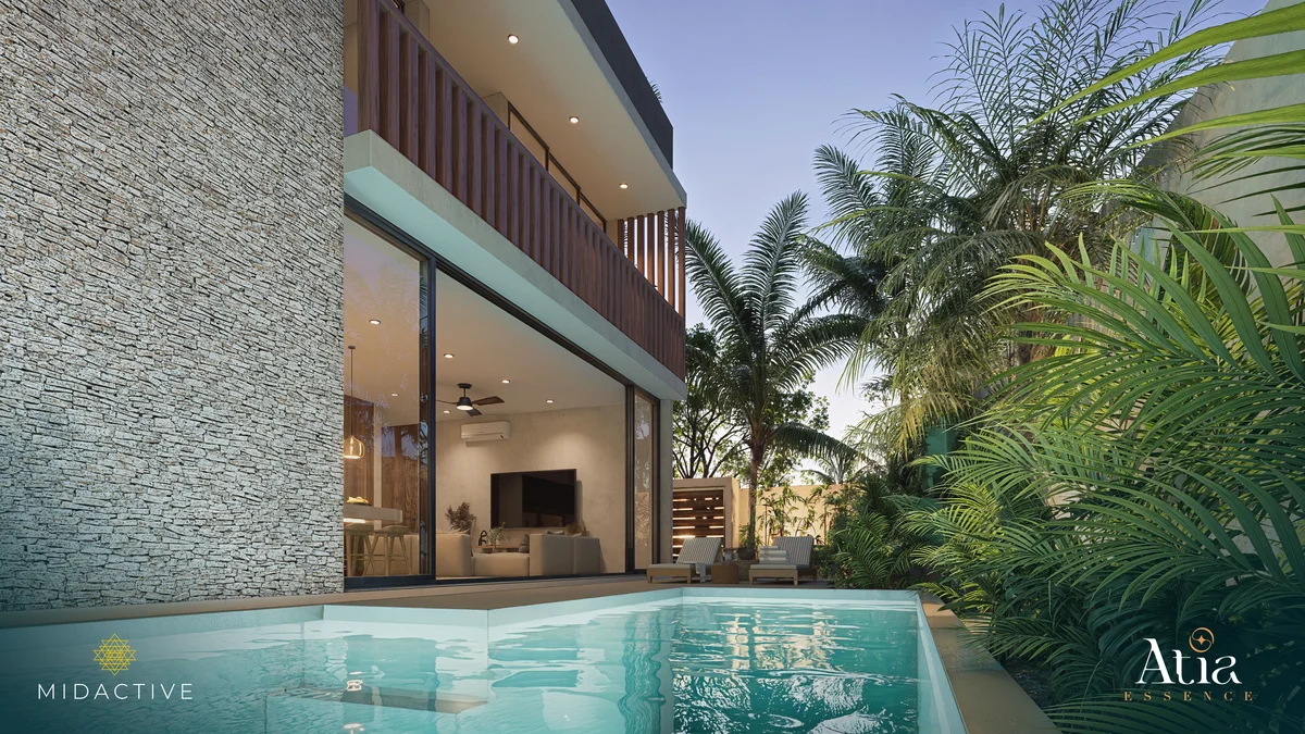 Image of a Private Pool, featuring Indoor-Outdoor Living and Stacked Stone Wall.