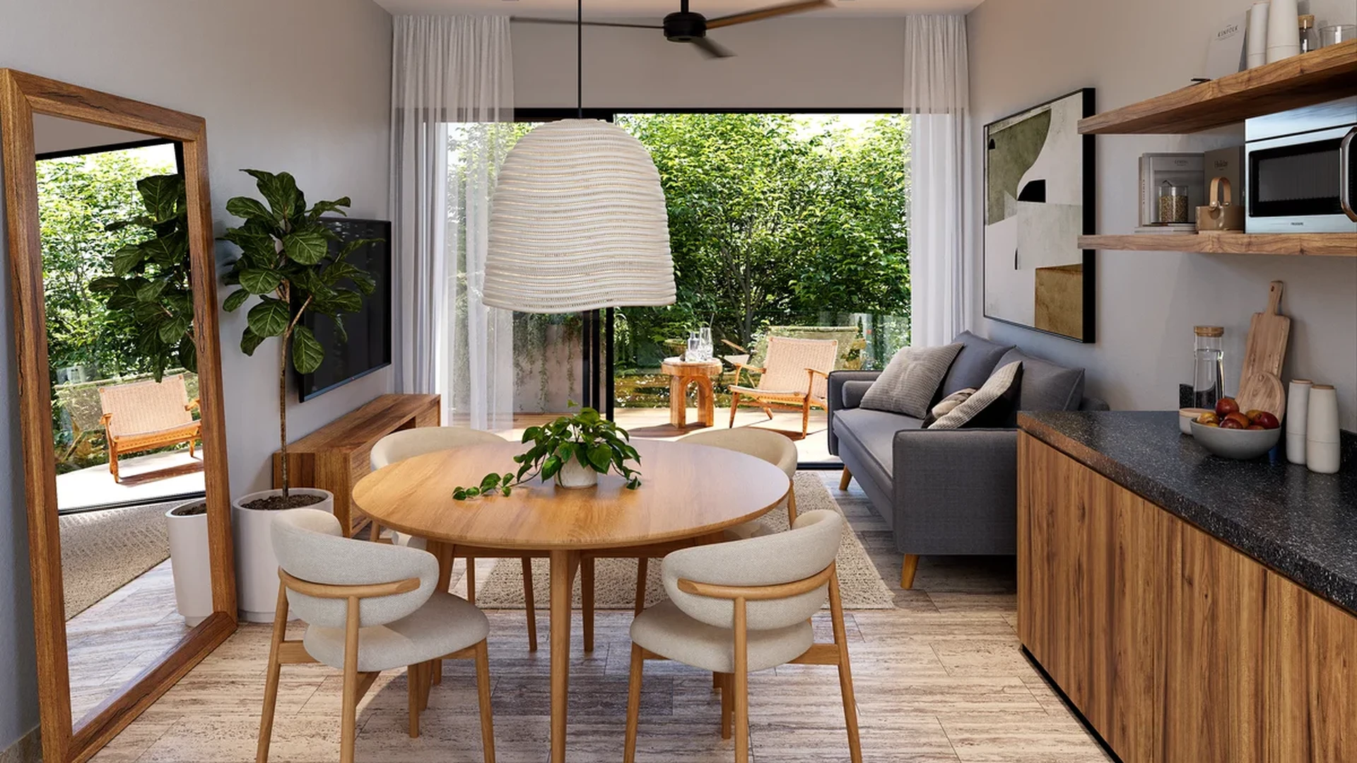 Image of a Open-Plan Living, featuring Private Patio and Indoor-Outdoor Living.