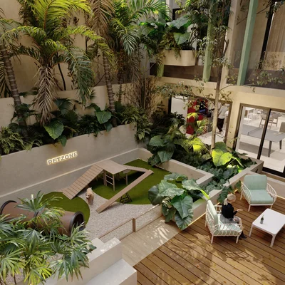 Image of a Pet Park, featuring Landscaped Courtyard and Outdoor Lounge.