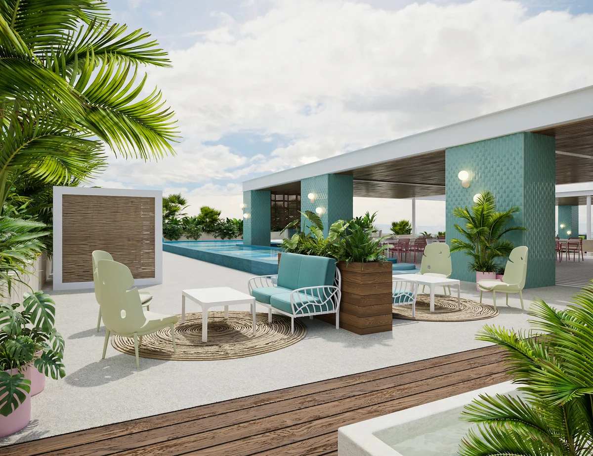Image of a Rooftop Terrace, featuring Swimming Pool and Pool Deck.