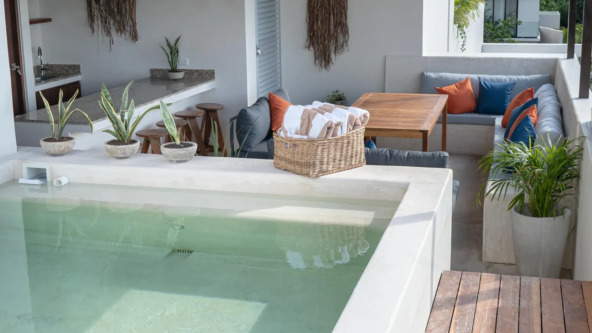 Image of a Rooftop Terrace, featuring Private Plunge Pool and Outdoor Lounge.