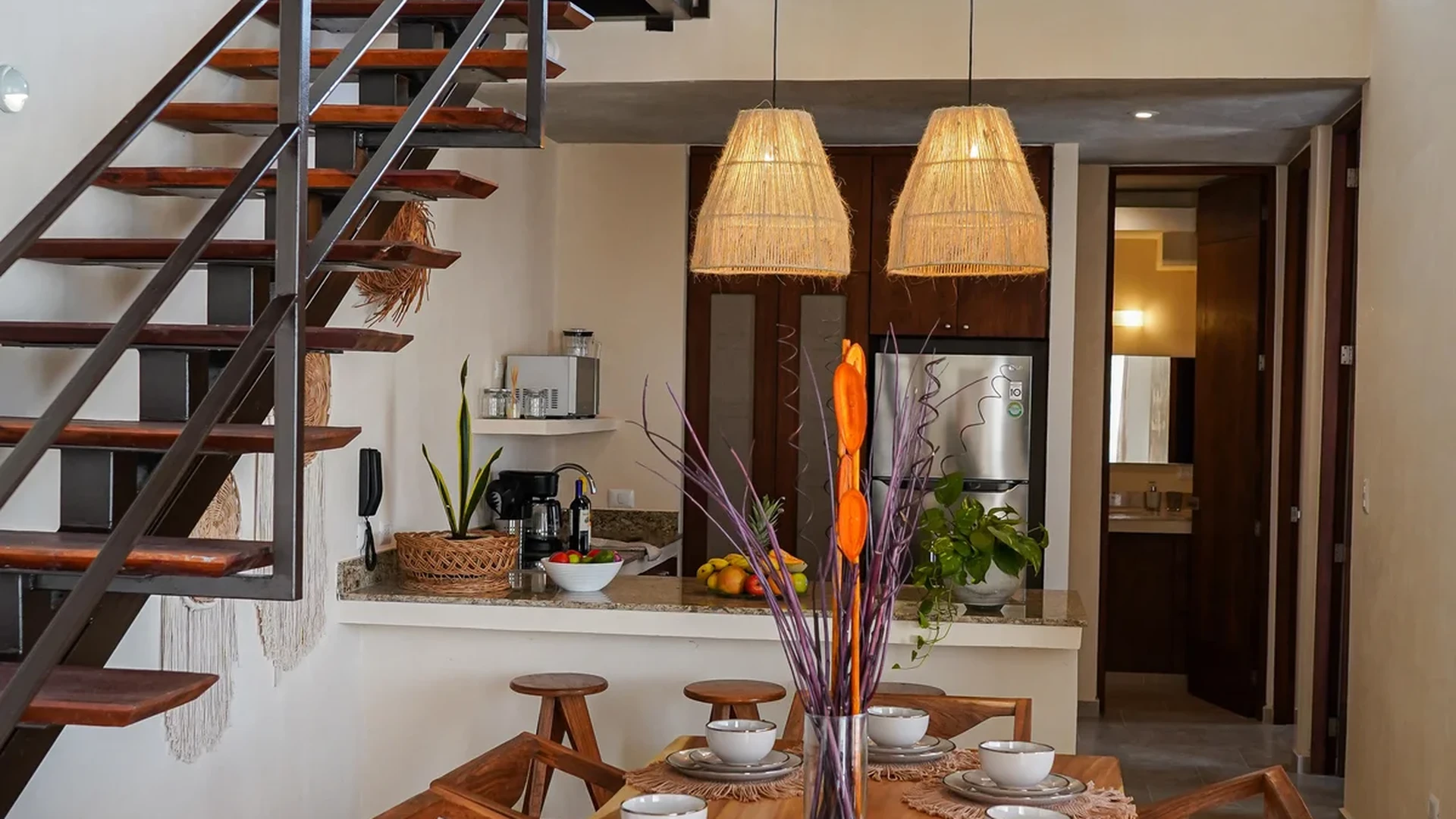 Image of a Open-Concept Living, featuring Loft-Style Layout and Double-Height Ceiling.