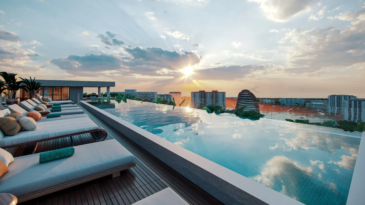 Image of a Rooftop Pool, featuring Infinity Pool and Sundeck.