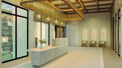 Image of a Lobby, featuring Reception Area and Modern Design.