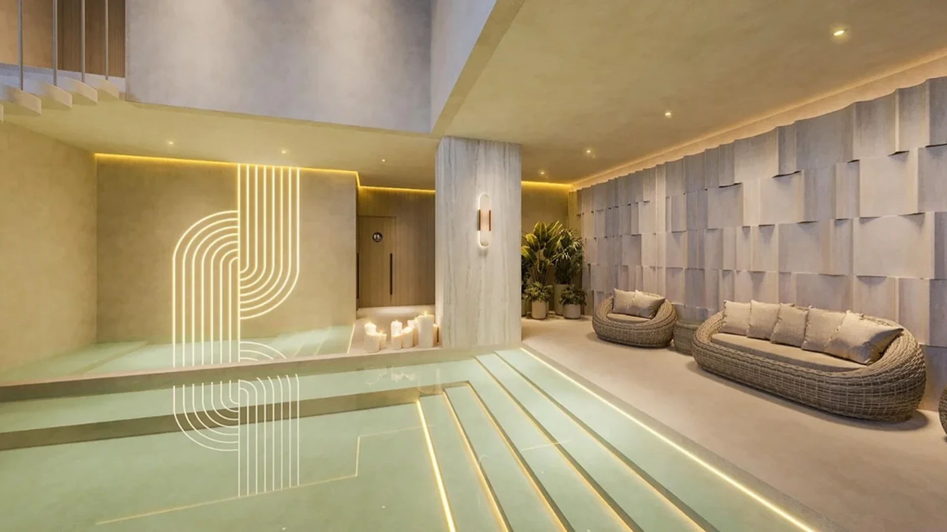 Image of a Spa & Wellness Area, featuring Indoor Pool and Luxury Lounge.