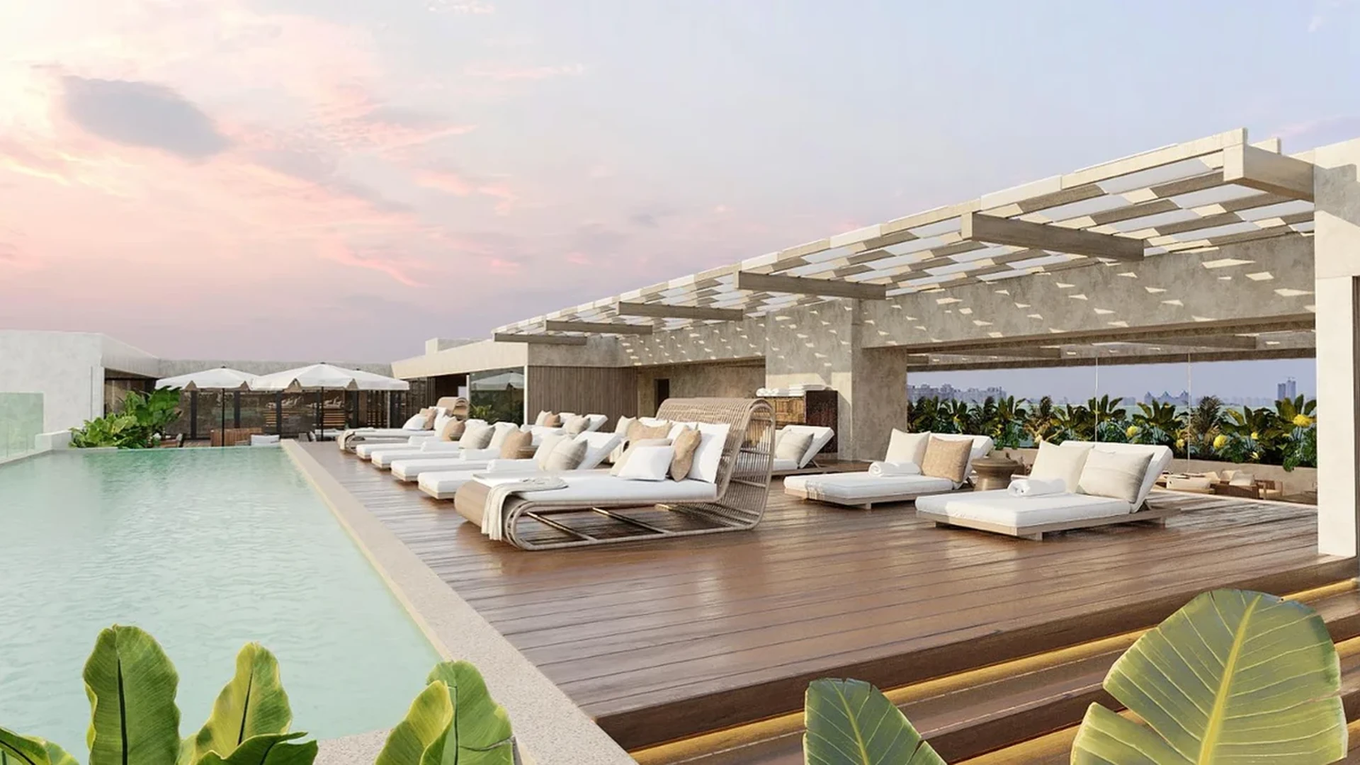 Image of a Rooftop Terrace, featuring Infinity Pool and Sundeck.