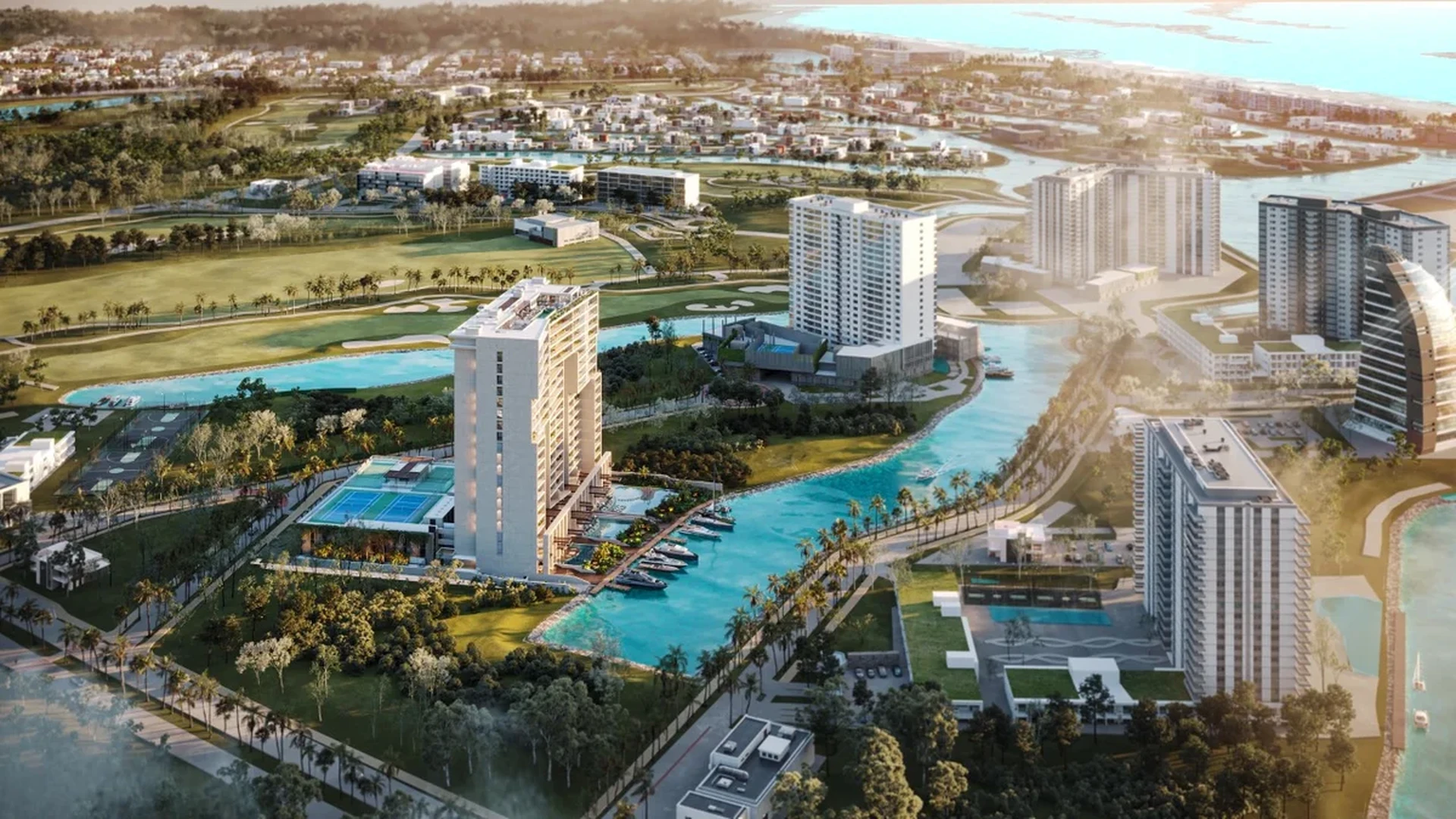 Image of a Master-Planned Community, featuring Waterfront Living and Golf Course Community.