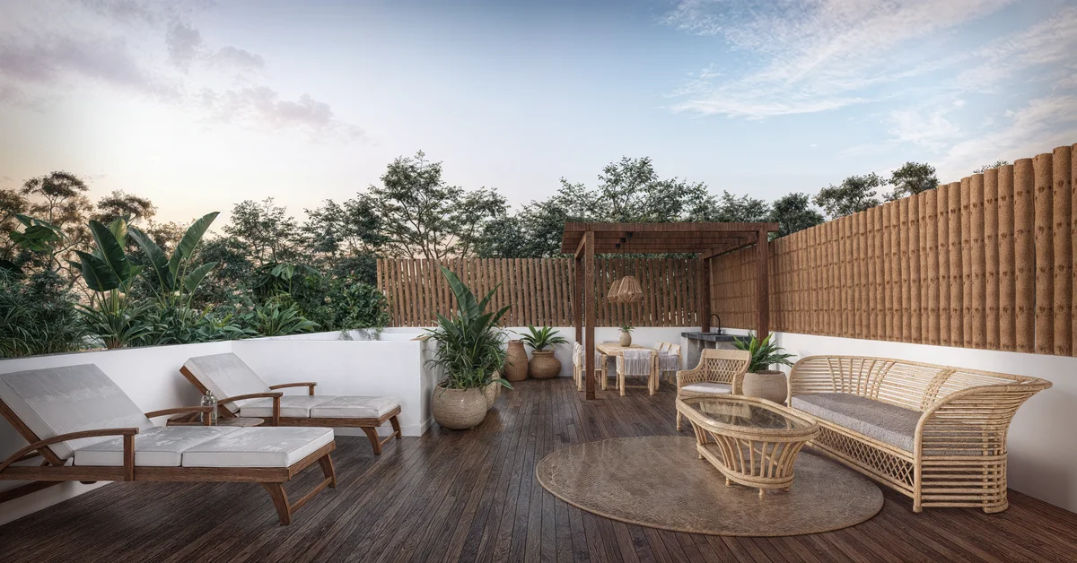 Image of a Rooftop Terrace, featuring Outdoor Living Space and Plunge Pool.