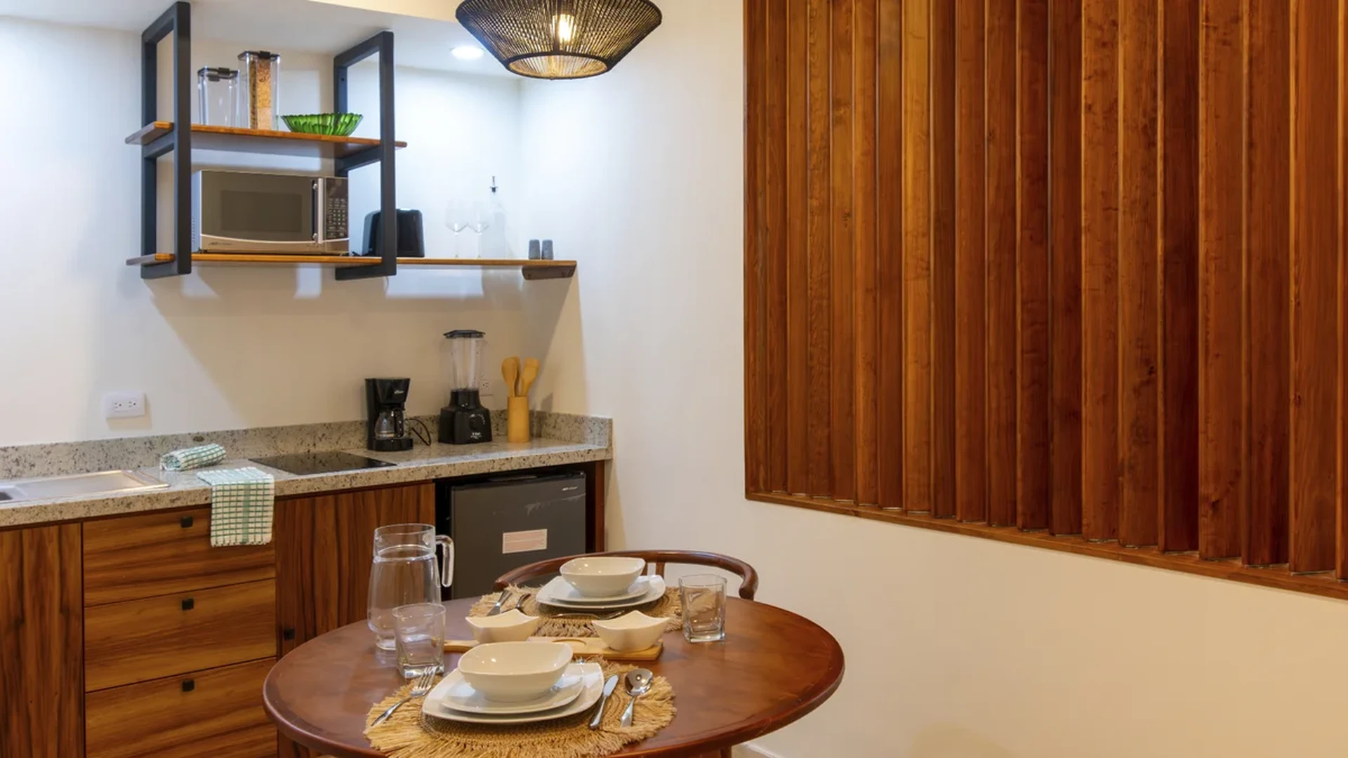 Image of a Kitchenette, featuring Dining Nook and Modern Design.