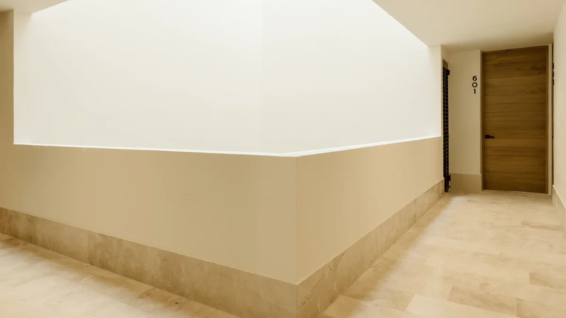 Image of a Modern Hallway, featuring Luxury Corridor and Marble Flooring.