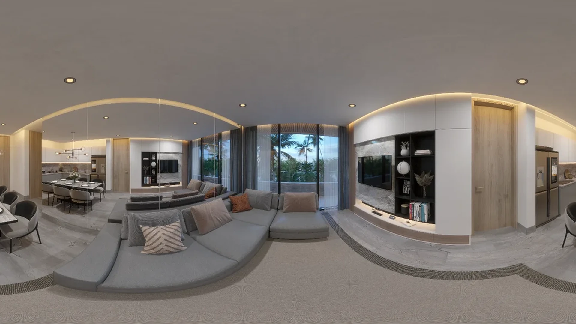 Image of a Open-Concept Living, featuring Luxury Condo and Contemporary Design.