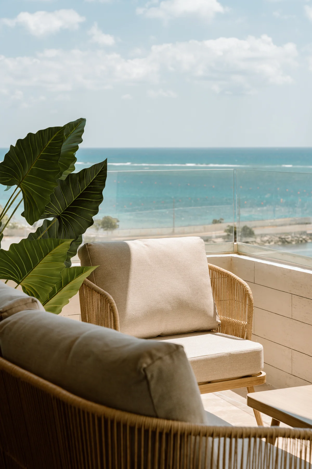 Image of a Ocean View Balcony, featuring Private Terrace and Outdoor Lounge.