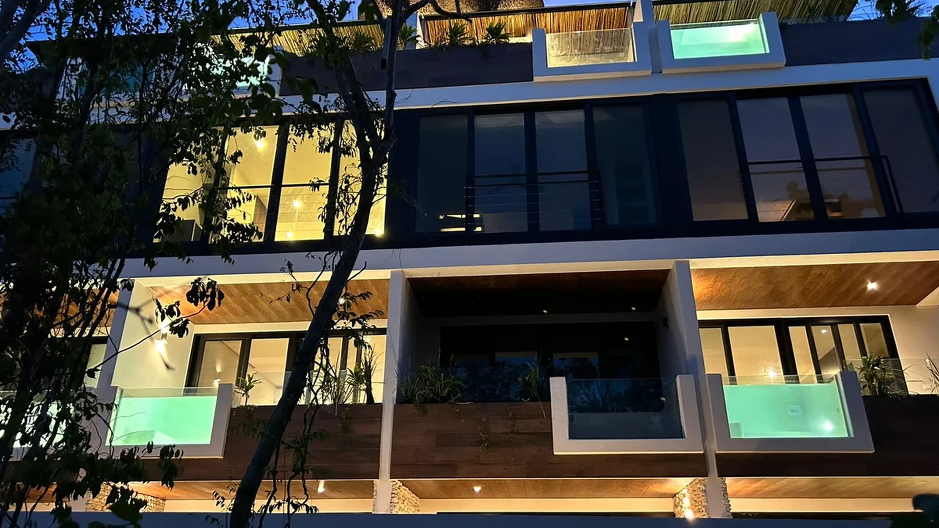 Image of a Modern Architecture, featuring Luxury Condos and Private Plunge Pools.