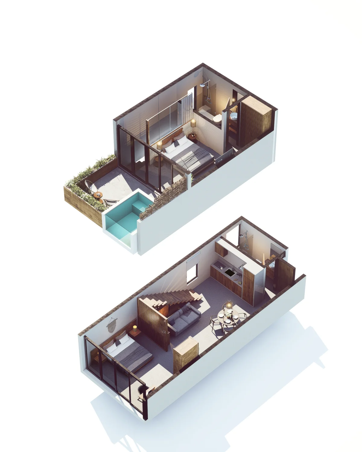 Image of a Two-Story Loft, featuring Private Plunge Pool and Rooftop Terrace.