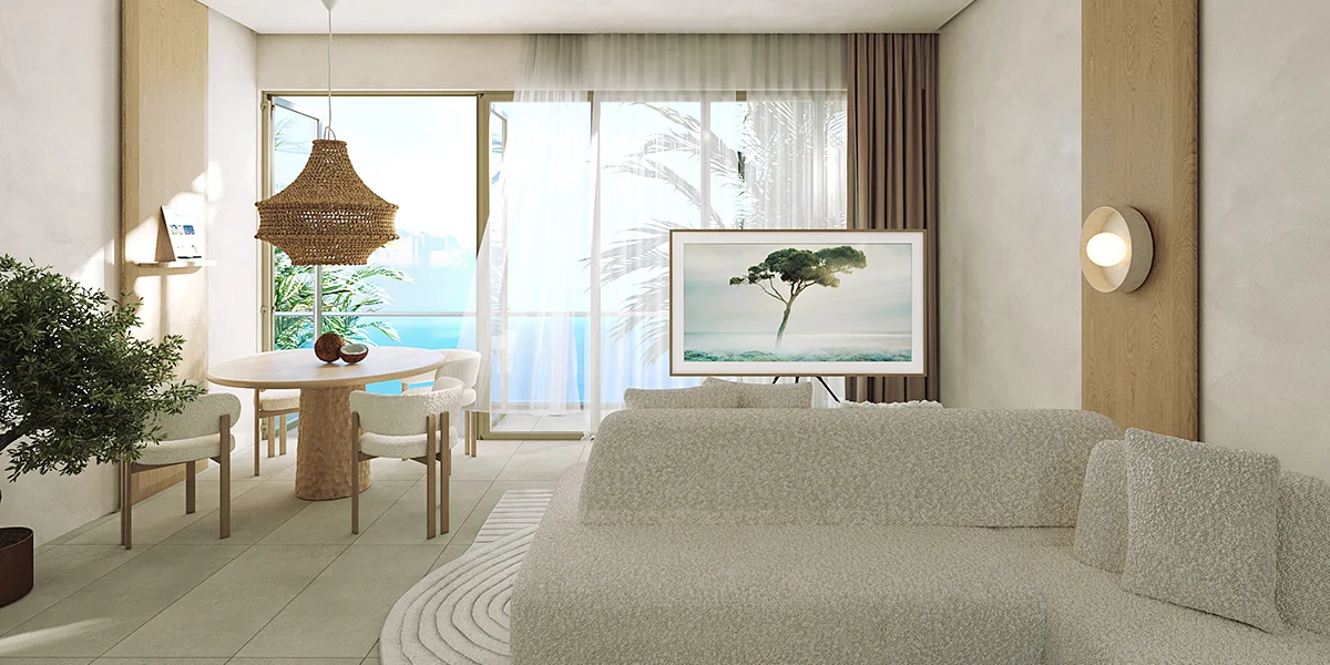 Image of Ocean View at Spirit 1990, featuring Living Room, Dining Area.