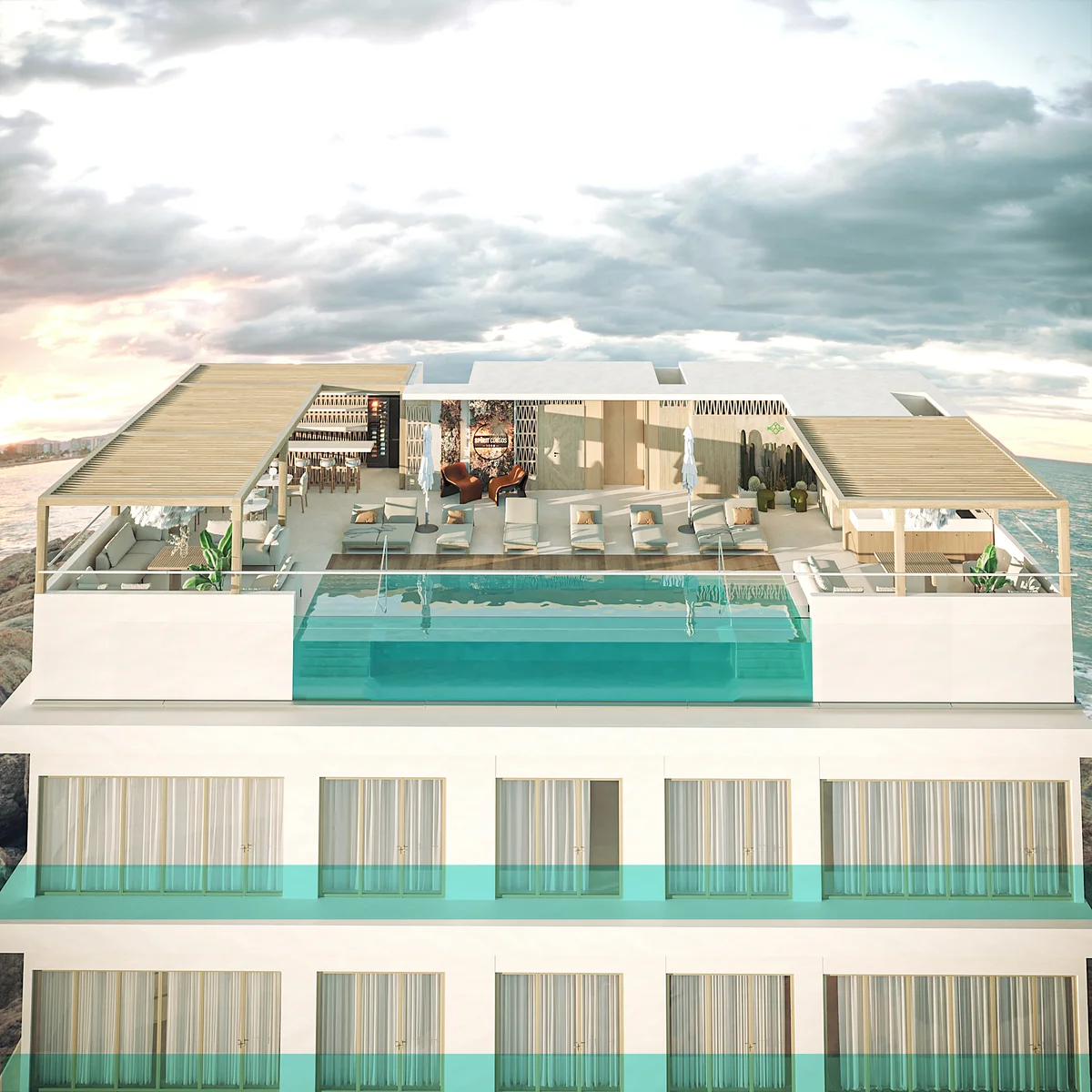 Image of Swimming Pool at Spirit 1990, featuring Rooftop Pool, Ocean View.