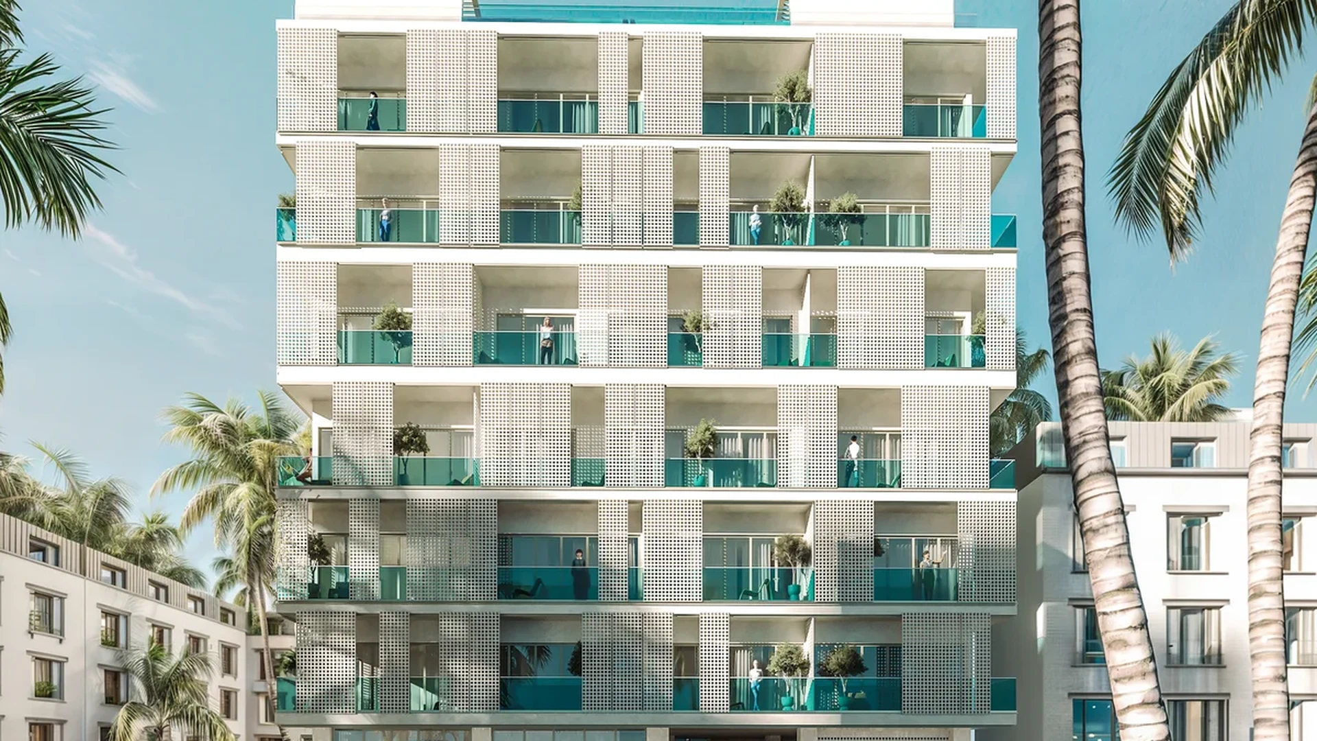 Image of Swimming Pool at Spirit 1990, featuring Modern Architecture, Condo Exterior.