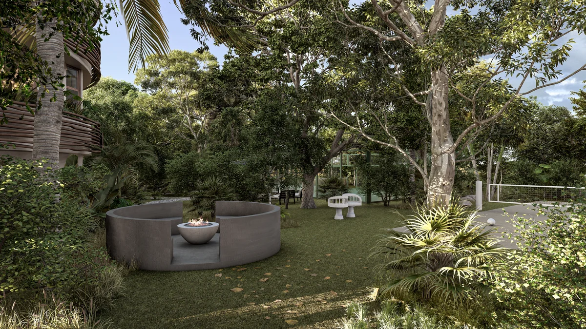 Image of Garden at Elementos Life, featuring Lush Garden, Outdoor Living.