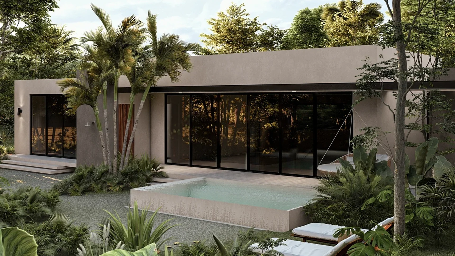 Image of Swimming Pool at Elementos Life, featuring Modern Architecture, Jungle Villa.