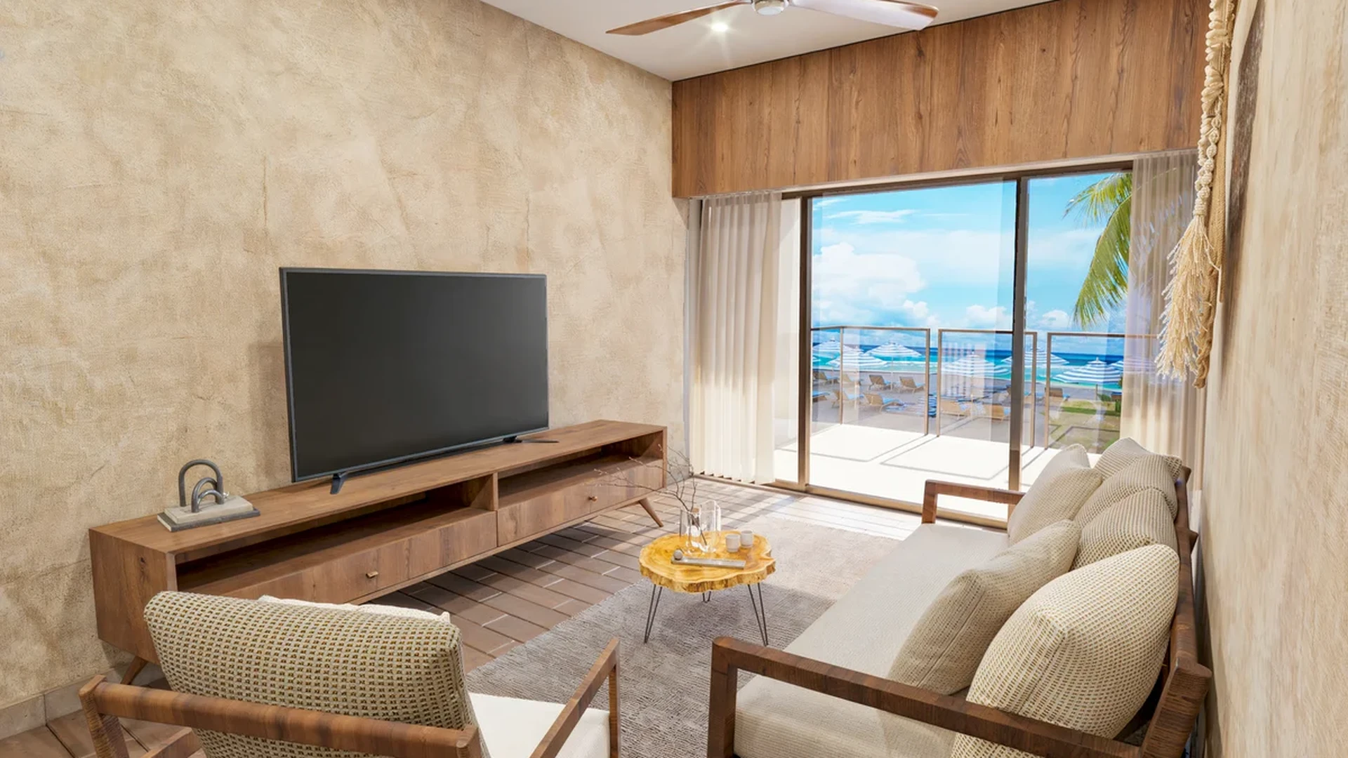 Image of Ocean View at Condos 89, featuring Ocean View Living Room, Beachfront Property.