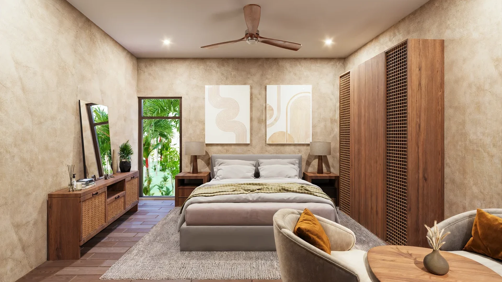 Image of Garden at Condos 89, featuring Master Bedroom, Modern Interior Design.