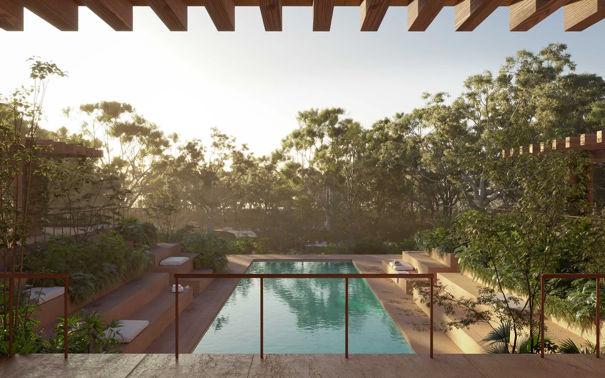 Image of Swimming Pool at Aldea Kalan, featuring Luxury Pool, Private Oasis.