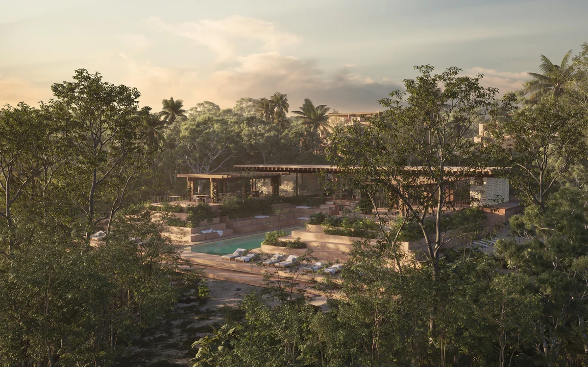 Image of Swimming Pool at Aldea Kalan, featuring Luxury Villa, Jungle Retreat.