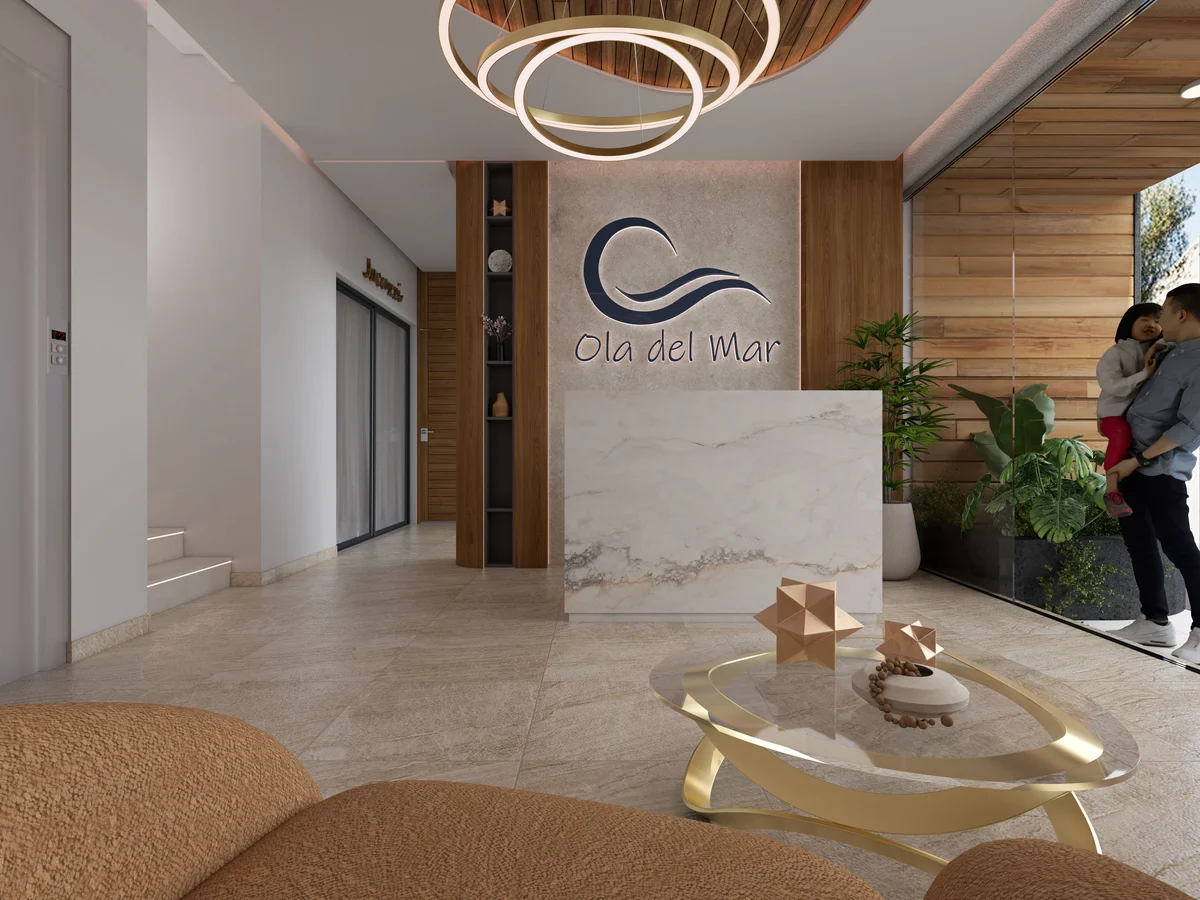 Image of Lobby at Ola de Mar, featuring Luxury Lobby, Modern Reception.