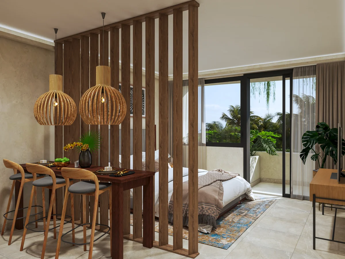 Image of Garden at Aurea, featuring Studio Apartment, Modern Interior Design.