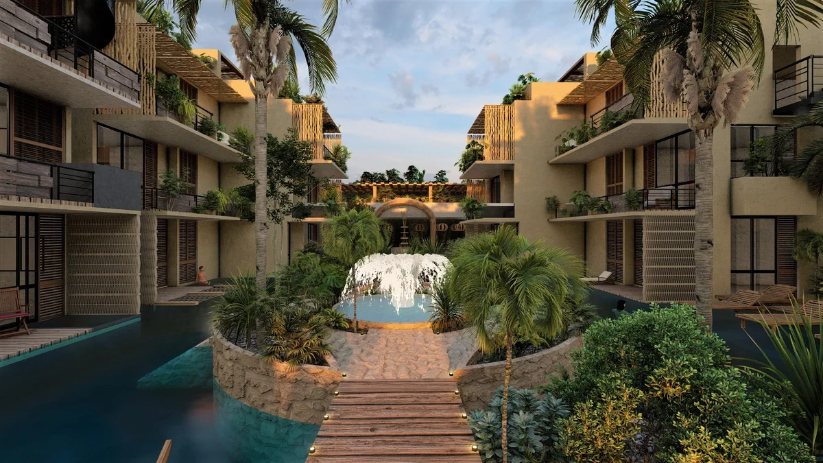 Image of Swimming Pool at Le Reve Cenote, featuring Resort Style Pool, Tropical Landscaping.