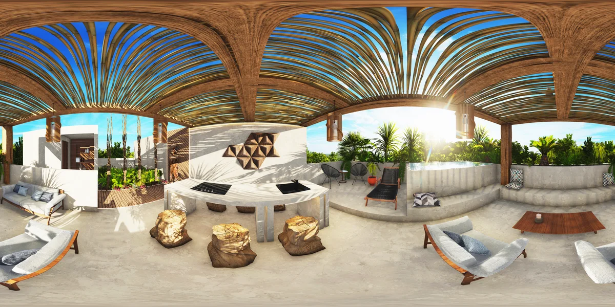 Image of Swimming Pool at Le Reve Cenote, featuring Rooftop Terrace, Outdoor Living.