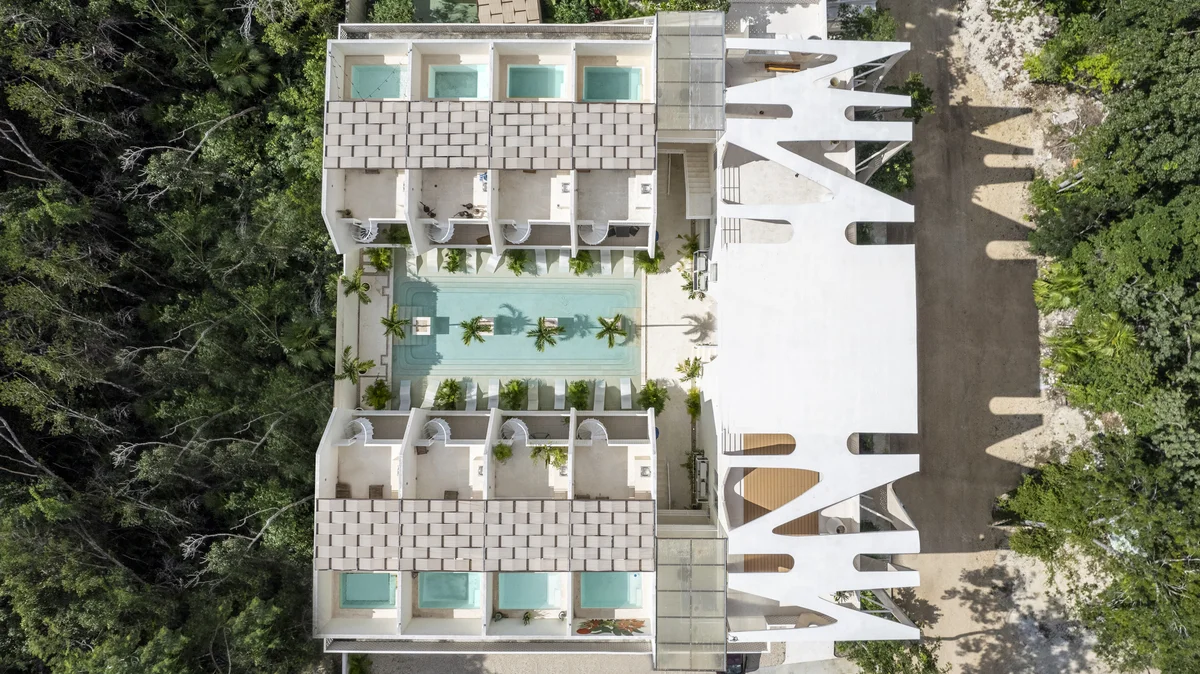 Image of Swimming Pool at Menotto 11, featuring Aerial View, Drone Photography.