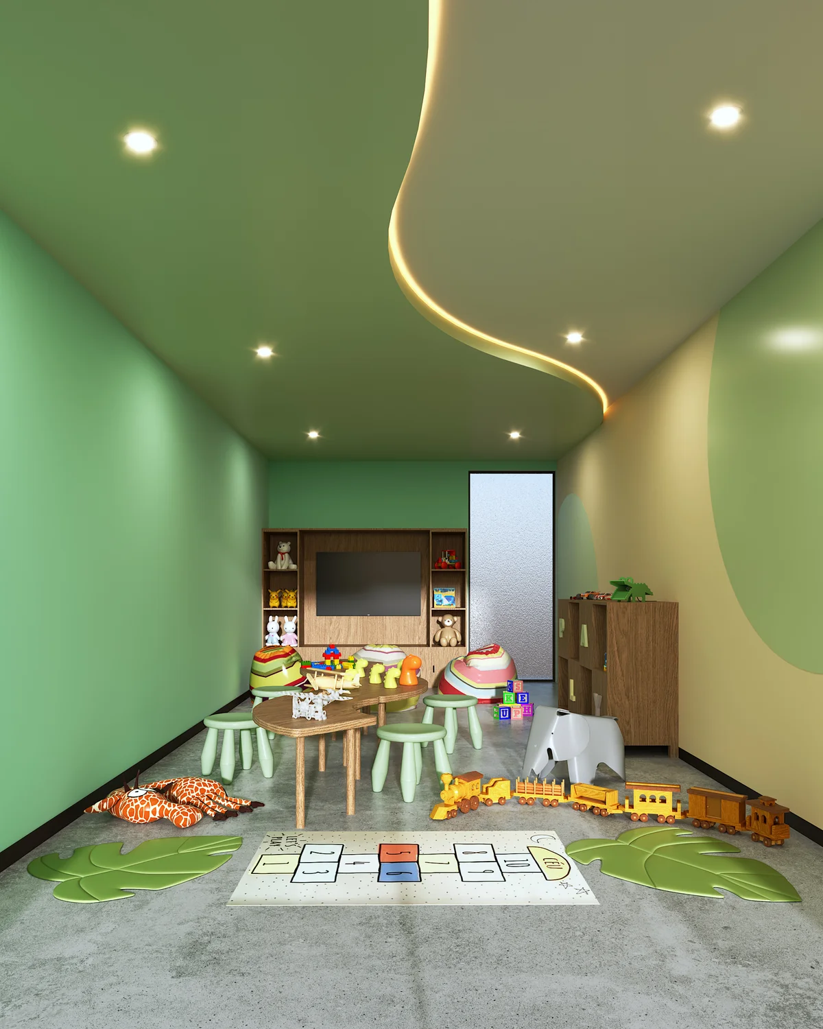 View of Kids Playroom at Akua Reserve, showcasing Children's Amenity, Family Friendly.