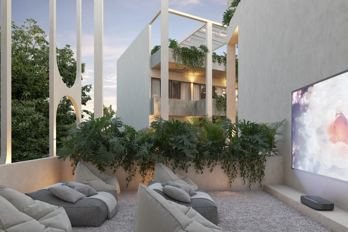 Image of Lounge at Vernal, featuring Outdoor Cinema, Luxury Amenity.