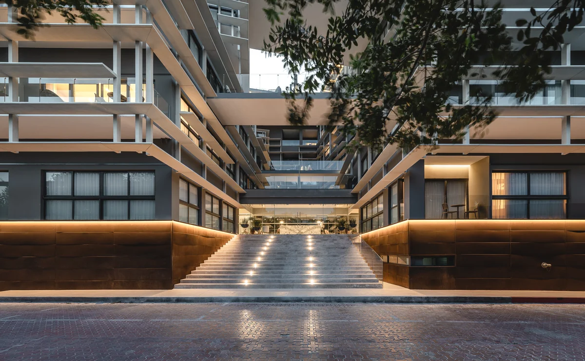 Image of Lobby at Singular Dream, featuring Modern Architecture, Building Entrance.