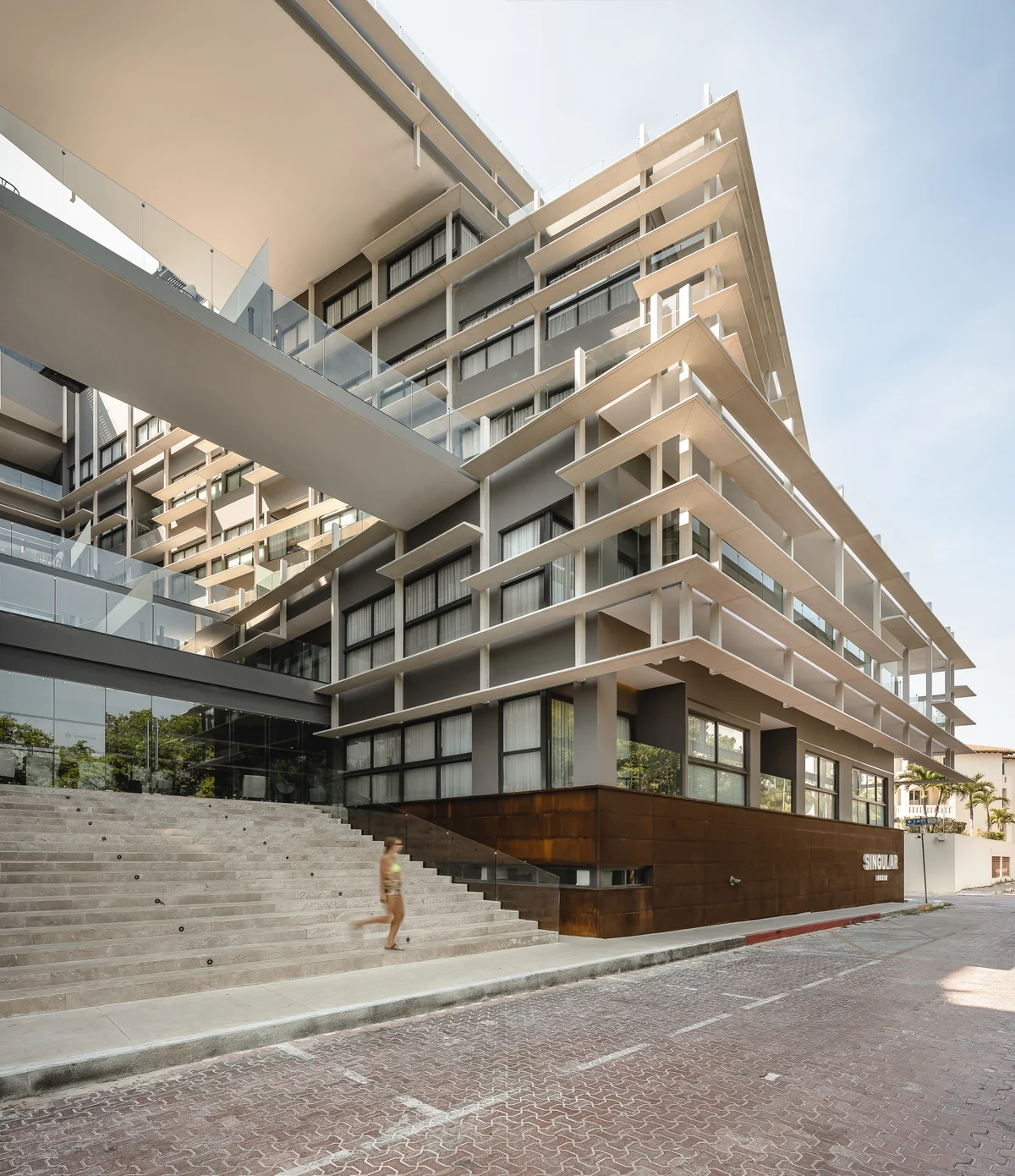 View of Modern Architecture at Singular Dream, showcasing Building Exterior, Luxury Condos.