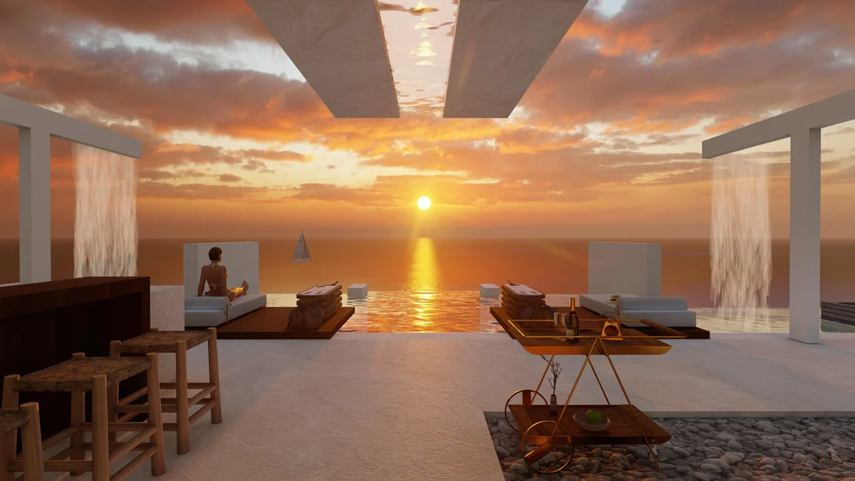 Image of Swimming Pool at Existence, featuring Infinity Pool, Ocean View.