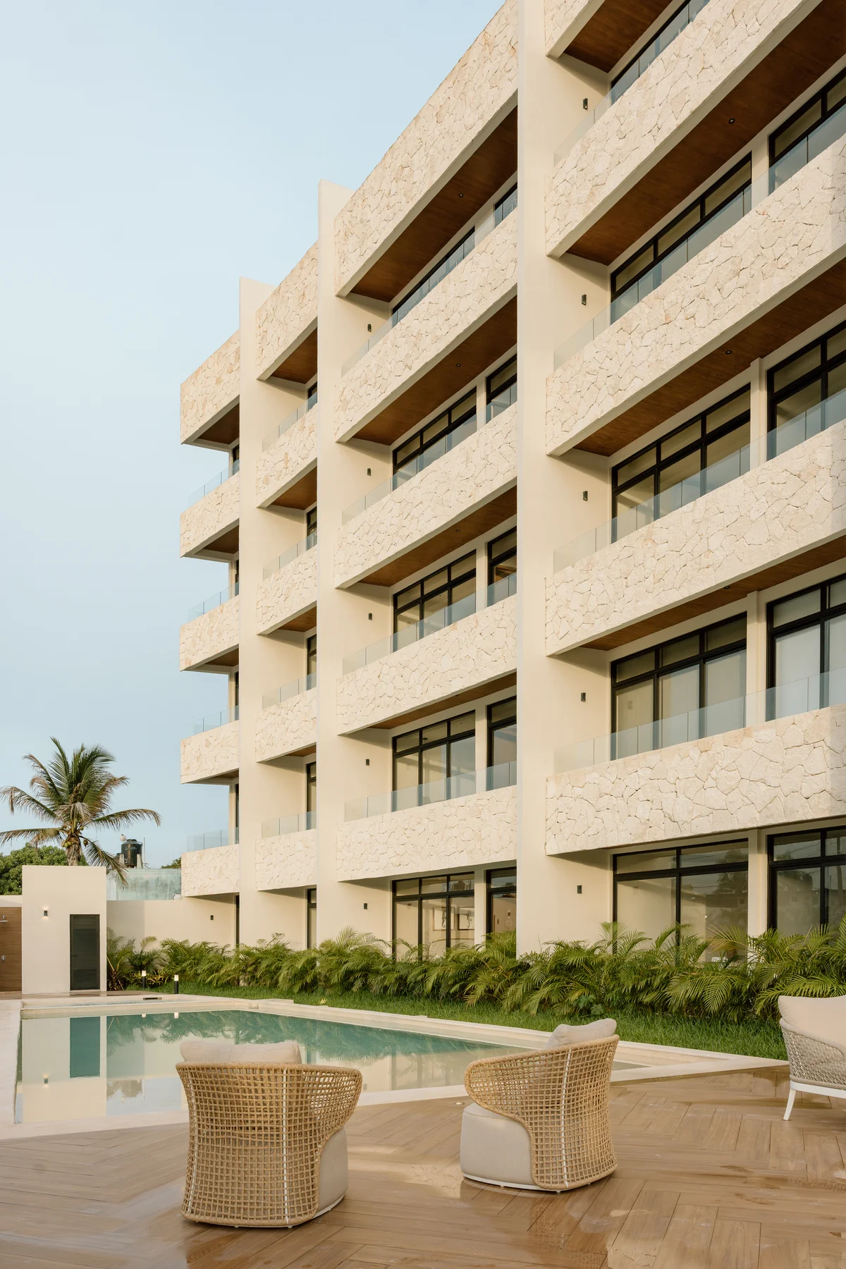 Image of Swimming Pool at Distrito Norte, featuring Modern Architecture, Apartment Exterior.