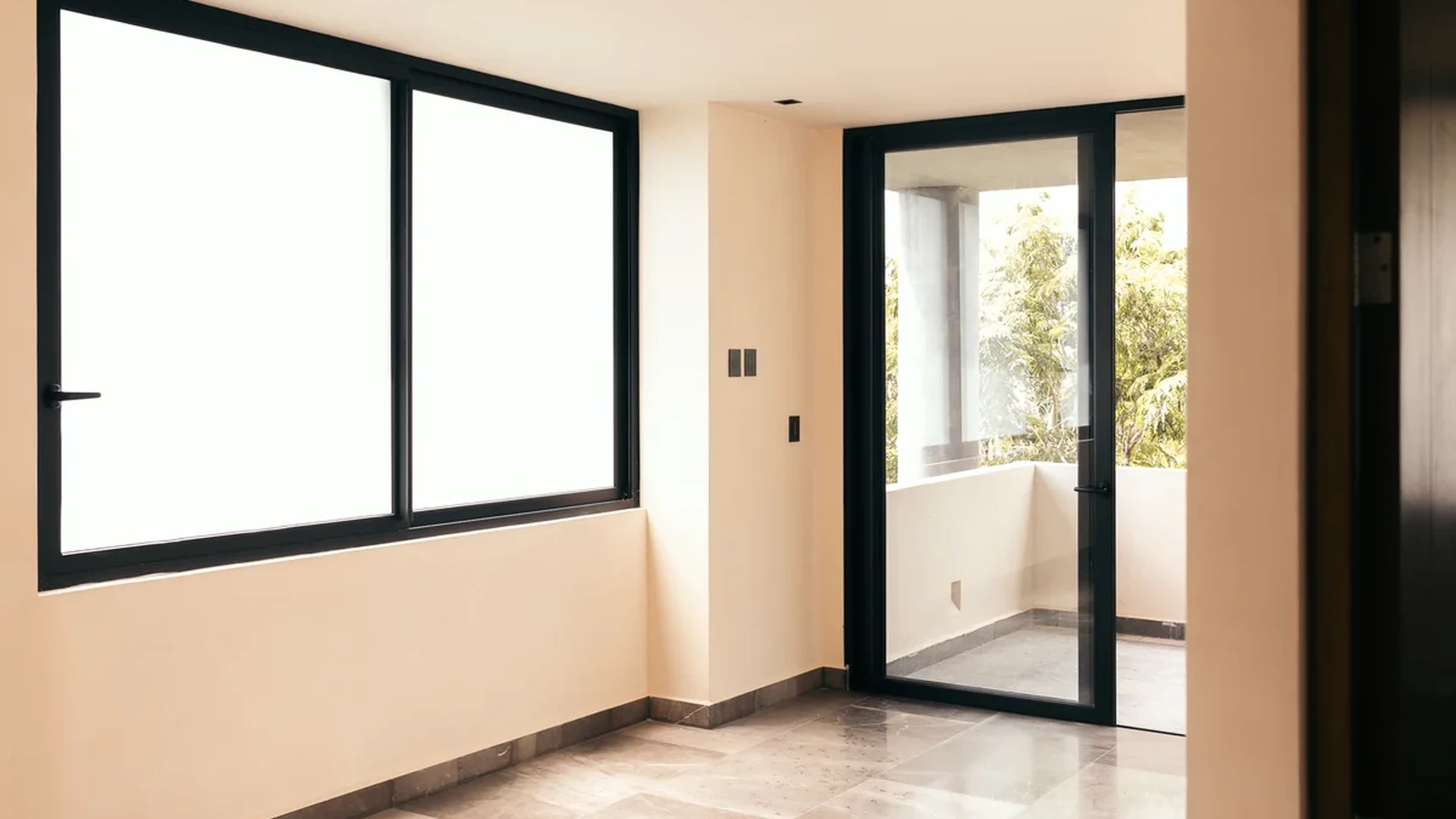 View of Unfurnished Room at Humana, showcasing Tiled Flooring, Natural Light.