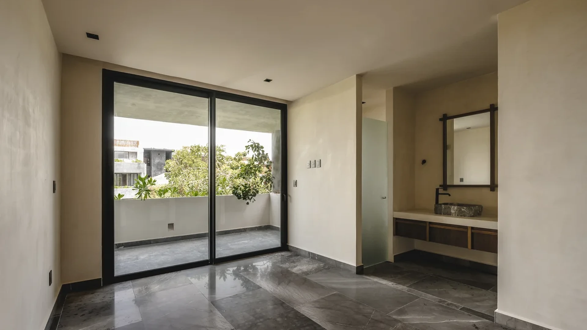 View of Master Bedroom at Humana, showcasing Ensuite Bathroom, Private Balcony.