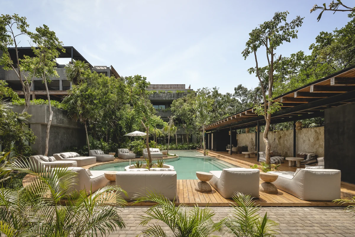 Image of Swimming Pool at Humana, featuring Luxury Pool, Outdoor Lounge.
