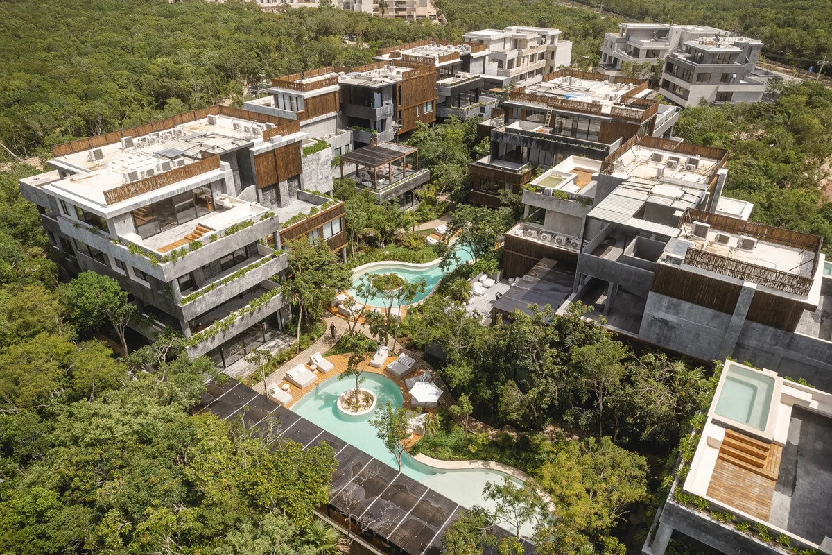 Image of Swimming Pool at Humana, featuring Aerial View, Luxury Condominiums.