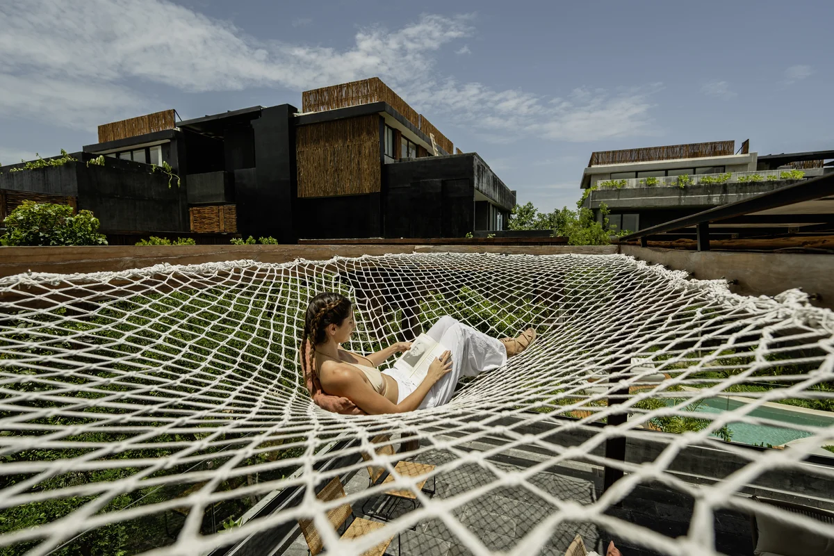 Image of Swimming Pool at Humana, featuring Rooftop Terrace, Net Hammock.