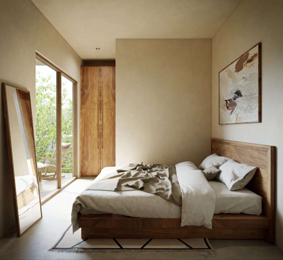 View of Bedroom at Suutuk, showcasing Modern Design, Natural Light.