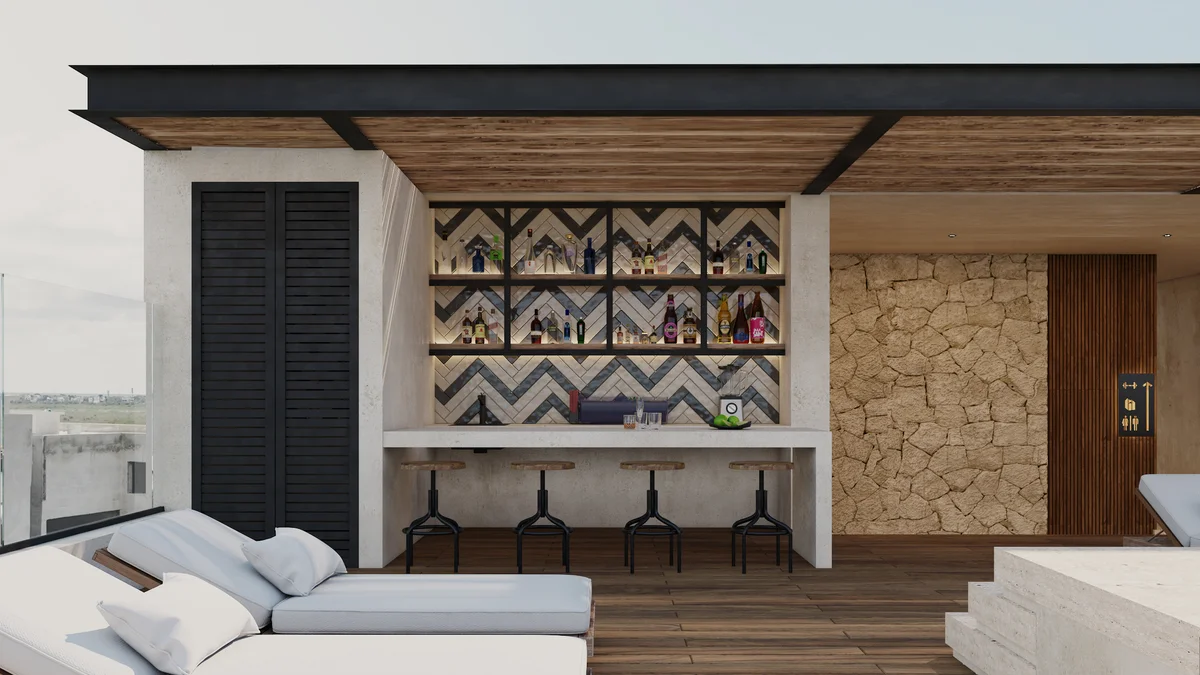 Image of Rooftop Terrace at Piedra de Mar, featuring Rooftop Terrace, Outdoor Bar.