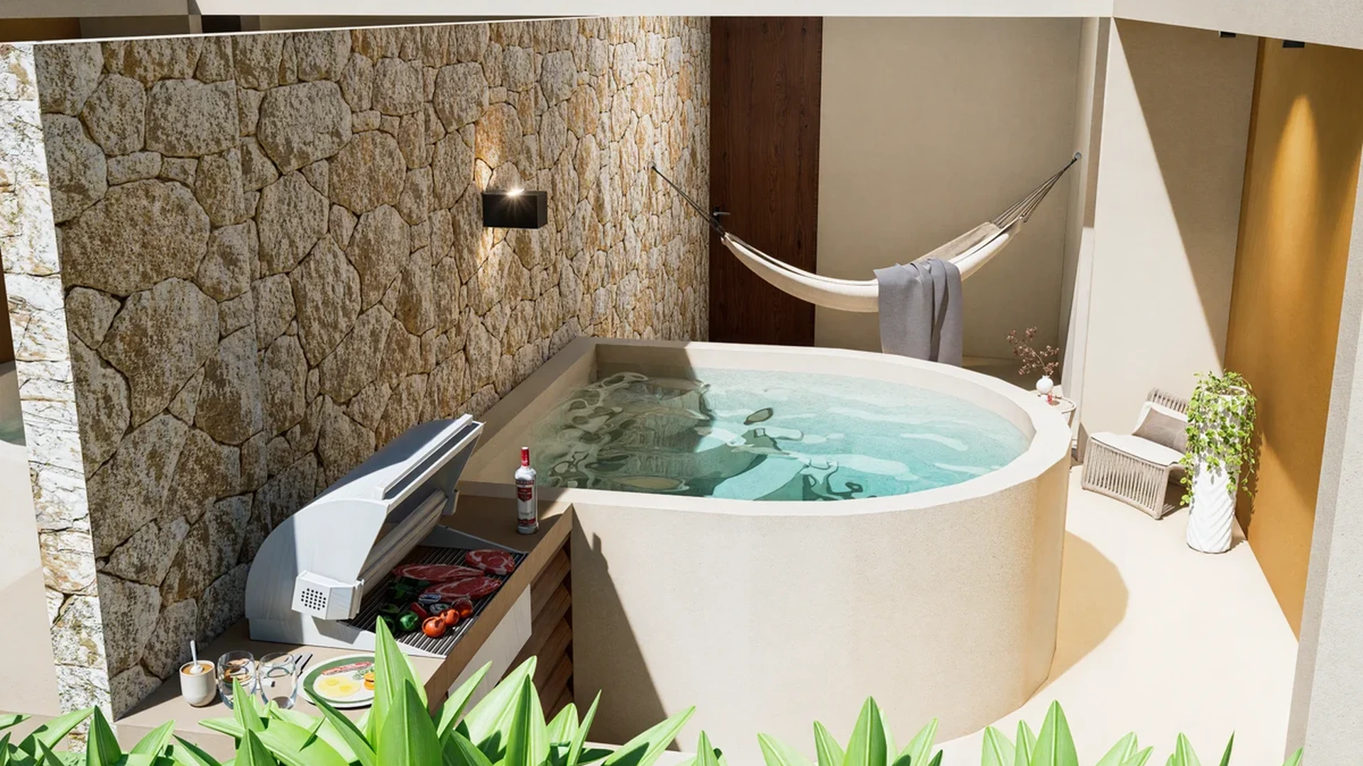 Image of Jacuzzi at Calypso, featuring Private Terrace, Plunge Pool.