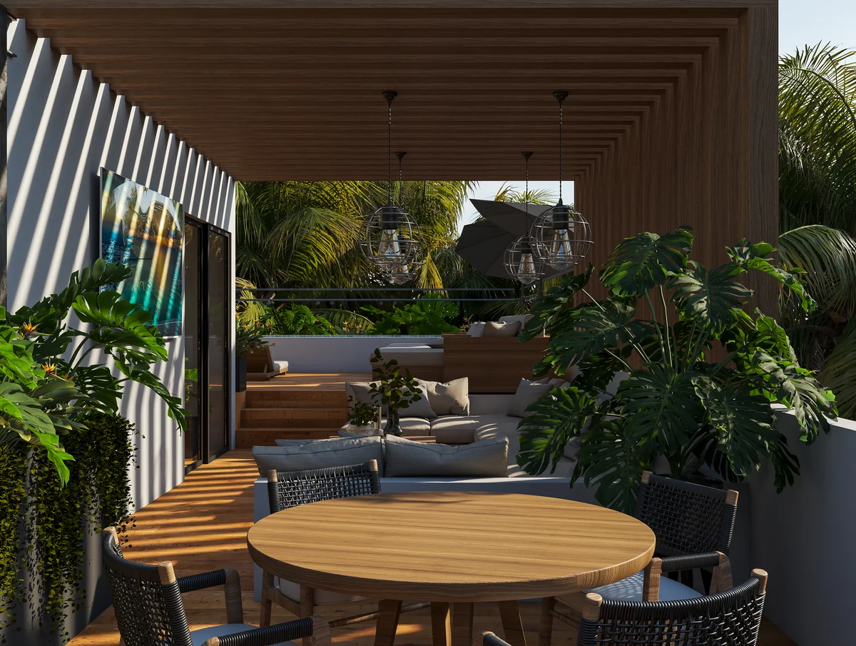 Image of Rooftop Terrace at Mya Diamond 64st, featuring Rooftop Terrace, Outdoor Living.