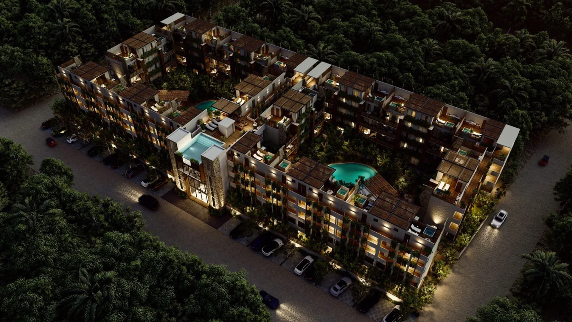 Image of Swimming Pool at Naia Naay, featuring Aerial View, Luxury Condos.