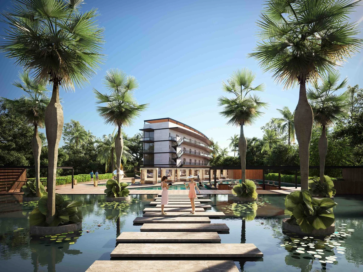 Image of Swimming Pool at View Towers, featuring Luxury Resort Living, Architectural Rendering.