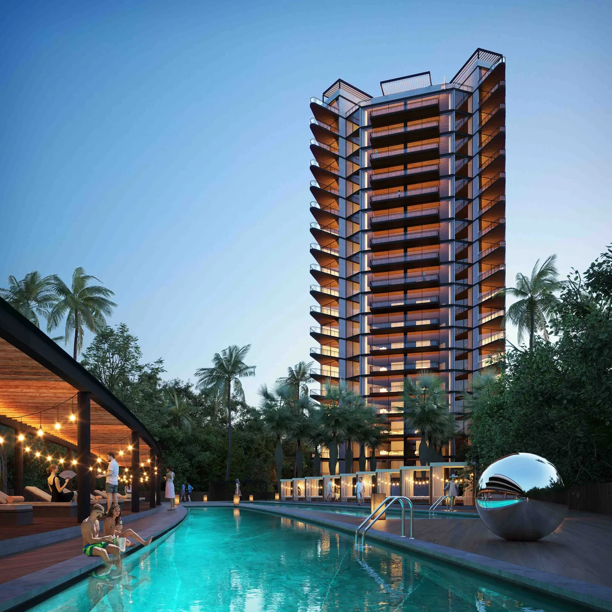 Image of Swimming Pool at View Towers, featuring Luxury High-Rise, Resort-Style Pool.